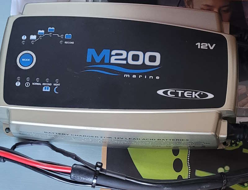 Old CTEK M200 AC charger removed